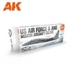 AK Interactive 3 kartos akrilinių dažų rinkinys USAF/ANG moderniems lėktuvams