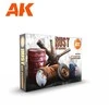 AK Interactive 3rd Gen akrilai – Rūdys ir apleistumo efektai, 6 vnt. (AK11605)