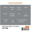 AK Interactive AIR akriliniai dažai Medium Pilkas FS36270, 17 ml