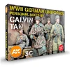 Ak Interactive Akrilinių dažų rinkinys „Calvin Tan“ WW2 vokiečių uniformoms, 18 spalvų