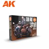 AK Interactive Skin &amp; Leather akrilinių dažų rinkinys, 6 spalvos