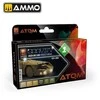 AMMO by MIG Jimenez AMMO MIG ATOM akrilinių dažų rinkinys Gravity 1 – žalia ir smėlio (20804)