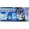 Aoshima Advan A3A Short-Rim 14" ratų komplektas 1/24 (05546)