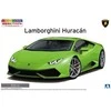 Aoshima Lamborghini Huracán 1/24 nudažytas surinkimo rinkinys, šviesiai žalias