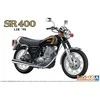 Aoshima Yamaha 1JR SR400 ’98 motociklo modelis 1/12 – plastikinis, surenkamas