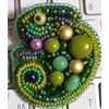 Charivna Mit Karoliukų siuvinėjimo rinkinys segė „Chameleonas“ Crystal Art, 5×5,5 cm