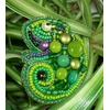 Charivna Mit Karoliukų siuvinėjimo rinkinys segė „Chameleonas“ Crystal Art, 5×5,5 cm