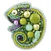 Charivna Mit Karoliukų siuvinėjimo rinkinys segė „Chameleonas“ Crystal Art, 5×5,5 cm