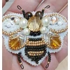 Charivna Mit Karoliukų siuvinėjimo rinkinys segės „Bitė“ Crystal Art