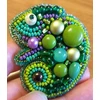 Charivna Mit Karoliukų siuvinėjimo rinkinys segė „Chameleonas“ Crystal Art, 5×5,5 cm