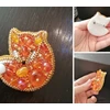 Charivna Mit Karoliukų siuvinėjimo segės rinkinys „Lapė“ 4,5×4,5 cm