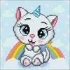 Hobilt Cat with the Rainbow 20х20 Deimantinio Paveikslo komplektas Cs2708