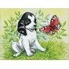 Hobilt Puppy and Butterfly 40х30 Deimantinio Paveikslo komplektas Cs2675