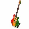 Indominiguitars Bob Marley stiliaus kolekcinė mini gitara iš mahagono – reggae gerbėjams