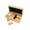 Deco Gifts Elegantiškas medinis domino rinkinys su dėžute – mango medis, 28 kaladėlės