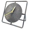 Mirtop Metalinis apvalus sieninis laikrodis, juodas ciferblatas, auksinės rodyklės 20cm