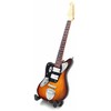 Indominiguitars Kurt Cobain stiliaus mini gitara 15 cm, rankų darbo, mahagoninė, su stovu