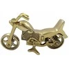Mirtop Aliuminė kruizerio stiliaus motociklo figūrėlė, antikinio žalvario, 23x14 cm