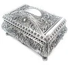 Deco Gifts Sidabrinė metalinė papuošalų dėžutė su ornamentais – elegantiška dovana