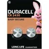 Duracell CR2430 3V ličio baterijos, 2 vnt., ilgo veikimo