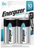 Energizer MAX PLUS D šarminės baterijos, 2 vnt., 10 m. galiojimas
