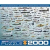 Eurographics 2000 detalių dėlionė „Karinių lėktuvų raida“ 99,7×67,6 cm