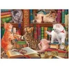 Eurographics Kačiukai bibliotekoje – 1000 detalių dėlionė suaugusiems, vidutinė, 67×49 cm