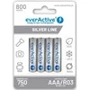 everActive Sidabrinis Line AAA įkraunamos baterijos 4 vnt. (R03, 1.2V)
