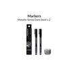 Gaahleri Metallic serijos žymekliai MS03 Dark Steel, 2 vnt.