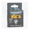 Games Workshop Warhammer 40,000 Imperial Knights kauliukai, 16 vnt, perlamutriniai 16 mm
