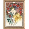 Girl with Easel after A. Mucha’s Artwork siuvinėjimo rinkinys iš RIOLIS Nr.: 100/058