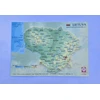 Hobilt 3D reljefinis atvirukas „Lietuva“ – iškilus žemėlapis, suvenyras 17x12 cm