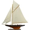 Hobilt Legendinės burinės jachtos „Columbia“ modelis 104 cm – medinis, drobės burės