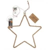Hobilt Metalinė pakabinama Kalėdų žvaigždė su LED lemputėmis, 25 cm