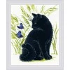 Juodas Cat Siuvinėjimo rinkinys iš RIOLIS Nr.: 2001