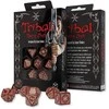 Tribal RPG kauliukų rinkinys – blizganti raudona &amp; smėlio, Q-Workshop