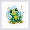 Riolis Kryželiu siuvinėjimo rinkinys „Maža varlė“ 15x15 cm SR2286