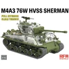 M4A3 76W HVSS Sherman modelis su interjeru, skaidri versija 1/35 RFM-5162