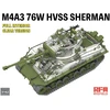M4A3 76W HVSS Sherman modelis su interjeru, skaidri versija 1/35 RFM-5162