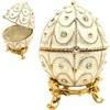 Mirtop Fabergé stiliaus emalinis kiaušinis – juvelyrinė dėžutė su kristalais
