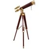 Mirtop Elegantiškas žalvarinis teleskopas ant medinio trikojo, retro jūrinis, 57 cm