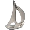 Mirtop Metalinė jachtos dekoracija 36 cm – sidabrinė, jūrinio stiliaus interjerui