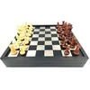 Mirtop Šachmatų rinkinys 33x33 cm: medinė lenta su metalu, medinės figūros – išpardavimas