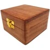 Mirtop Medinė dėžutė papuošalams 6×6×4 cm – su pamušalu, graviruojama