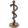 Mysticallstm Mayer Chess Asklepijaus lazda – elegantiška medicinos statulėlė 30 cm, dovana gydytojui