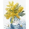 Oven Mimosa siuvinėjimo kryželiu rinkinys, Zweigart 16 ct, 20×28 cm, 13 spalvų