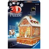 Ravensburger 3D dėlionė „Imbierinis namelis“ su šviesa, 257 det., nuo 8 m.