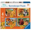 Ravensburger 4 dėlionės „Disney Liūtas karalius“, 12–24 det., nuo 3 m.