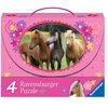 Ravensburger 4 dėlionės lagaminėlyje „Žirgai“, 64–81 det., nuo 5 m.
