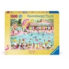 Ravensburger dėlionė „Linksma diena flamingų baseine“, 1000 det.